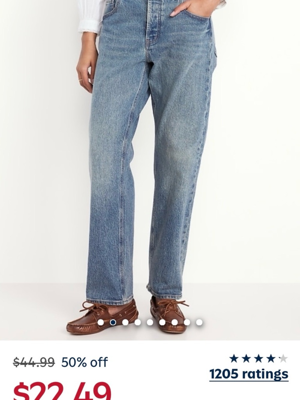 Old navy mid-rise slouchy jean medium wash size 2 petite no longer available - Picture 2 of 13